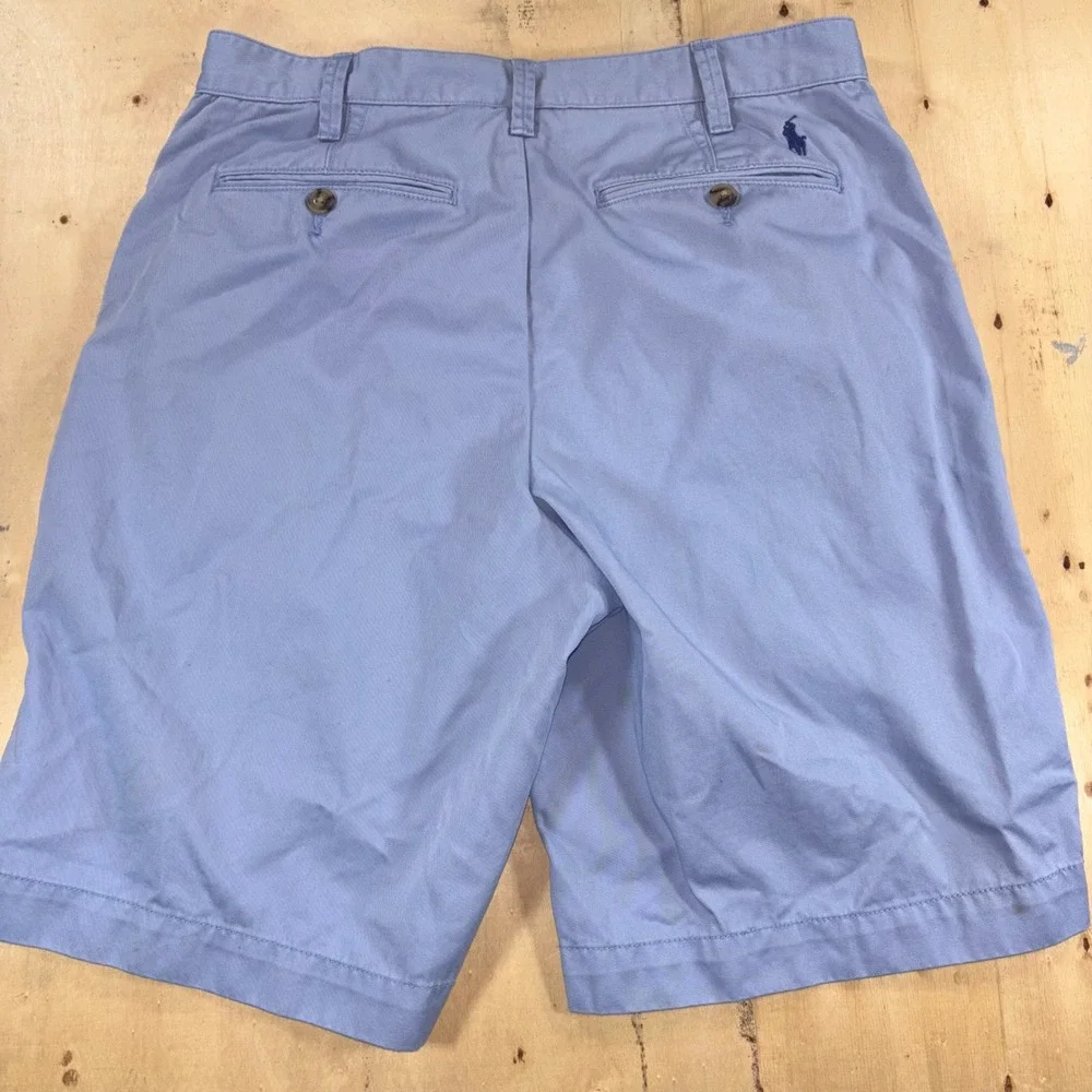 Polo Ralph Lauren Mens 30 Light Blue Relaxed Fit Chino Shorts Cotton Twill 10